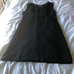 Vintage Sandi Gale Toronto formal dress black with rhinestone trim